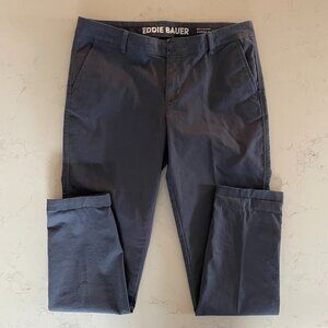 Eddie Bauer Boyfriend Midrise Slim Casual Cotton Chino Pants Blue Sz 4 NWOT